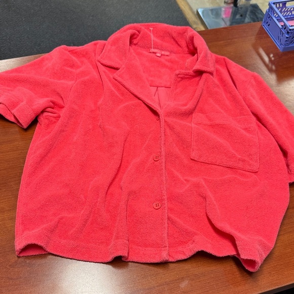 Z supply terry button down S // 071834 - Picture 1 of 2